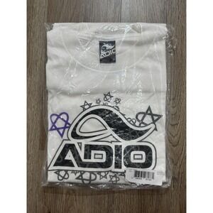 Vintage Y2K Adio Skater‎ White HIM Heartagram Logo T Shirt Size M